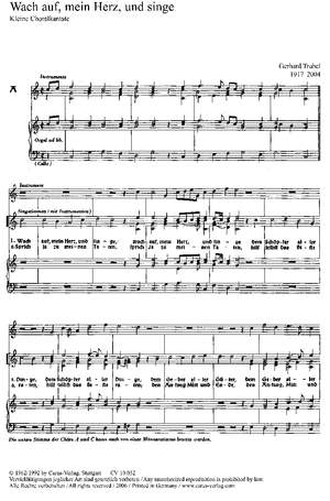 Trubel: Wach auf, mein Herz und singe (CDur)