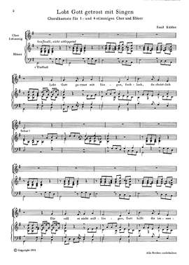 Kübler: Lobt Gott getrost mit Singen (GDur)