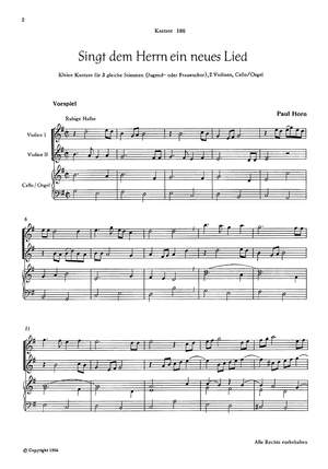 Horn: Singt dem Herrn ein neues Lied (GDur)