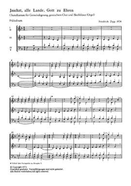 Zipp: Jauchzt, alle Lande, Gott zu Ehren (FDur)