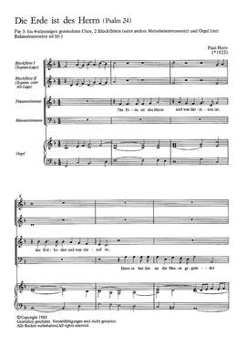 Horn: Die Erde ist des Herrn (FDur)