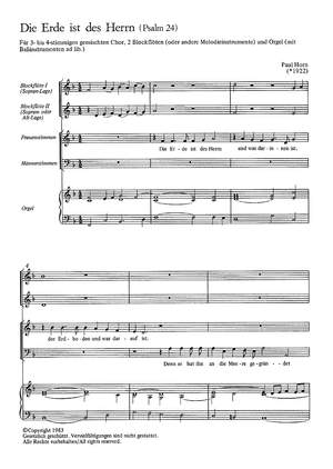 Horn: Die Erde ist des Herrn (FDur)