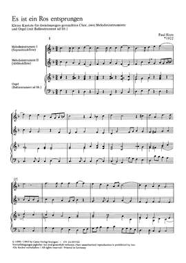 Horn: Es ist ein Ros entsprungen (FDur)
