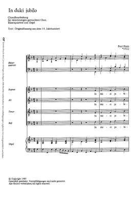 Horn: In dulci jubilo (FDur)