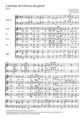 Horn: Lobt Gott, ihr Christen alle gleich (FDur)