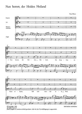 Horn: Nun komm, der Heiden Heiland (eMoll)