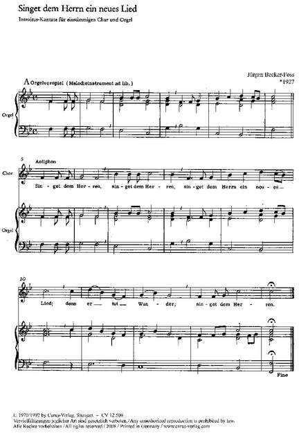 BeckerFoss: Singet dem Herrn ein neues Lied