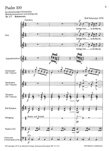 Schweizer: Psalm 100 (CDur)