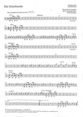 Schindler: Die Käsebande: percussion part
