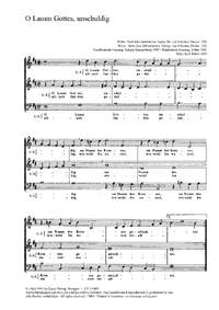 Böbel: O Lamm Gottes, unschuldig (hMoll)