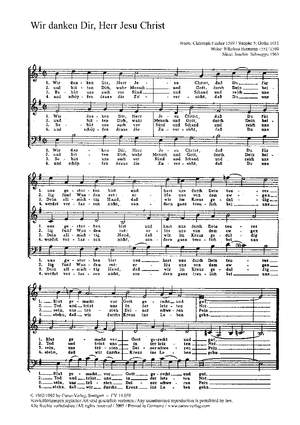 Schweppe: Wir danken dir; Marx: Herzliebster Jesu