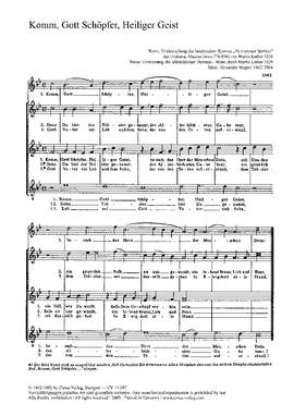 Wagner: Komm, Gott Schöpfer, Heiliger Geist