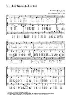 Koch: O heiliger Geist, o heiliger Gott (GDur)