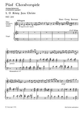 Bertram: Fünf Choralvorspiele