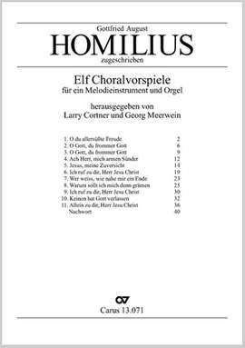Homilius: Elf Choralvorspiele
