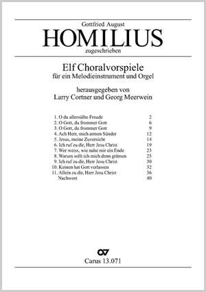 Homilius: Elf Choralvorspiele