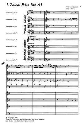 Gabrieli: Fünf InstrumentalCanzonen