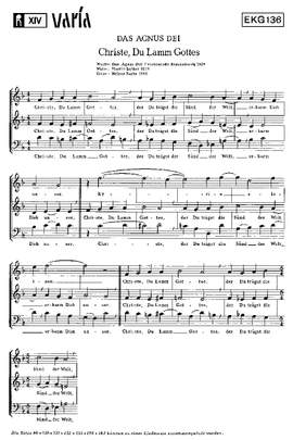 Barbe: Christe, du Lamm Gottes; Schweppe: Verleih uns Frieden
