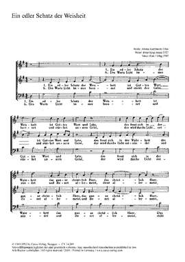 Fiebig: Ein edler Schatz der Weisheit (GDur)