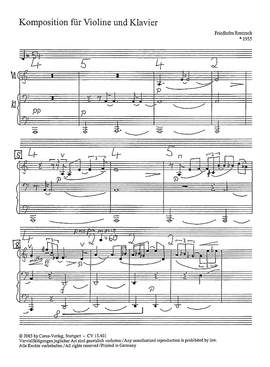 Rentzsch: Komposition für Violine und Klavier