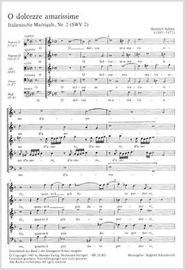Schütz: O dolcezze amarissime (O bitterste Süßigkeiten der Liebe) (SWV 2 (op. 1 no. 2); dorisch)