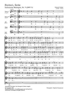 Schütz: Feritevi, ferite (Verletzt euch, verletzet) (SWV 9 (op. 1 no. 9); FDur)