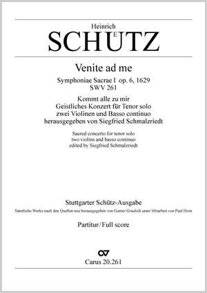 Schütz: Venite ad me (Kommt alle zu mir) (SWV 261 (op. 6 no. 5); dorisch)
