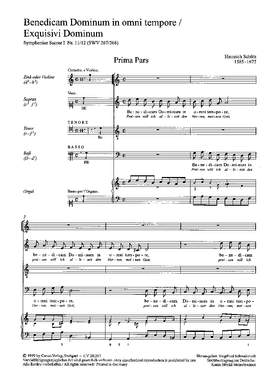 Schütz: Benedicam Dominum; Exquisivi Dominum