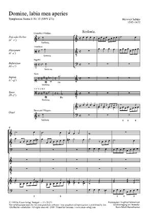 Schütz: Domine, labia mea aperies (Herr, öffne meine Lippen) (SWV 271 (op. 6 no. 15); mixolydisch)