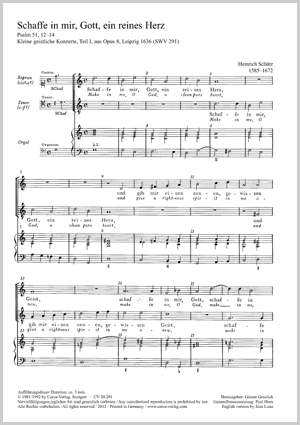 Schütz: Schaffe in mir, Gott (SWV 291 (op. 8 no. 10); mixolydisch)