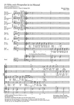 Schütz: Siehe, mein Fürsprecher (SWV 304 (op. 8 no. 23); mixolydisch)