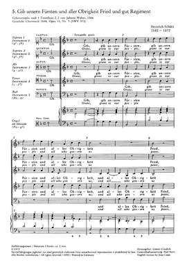 Schütz: Gib unsern Fürsten (SWV 373 (op. 11 no. 5); dorisch)