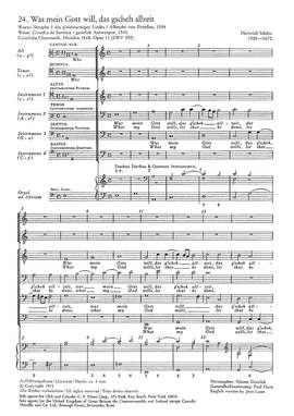 Schütz: Was mein Gott will, das g'scheh (SWV 392 (op. 11 no. 24); aMoll)