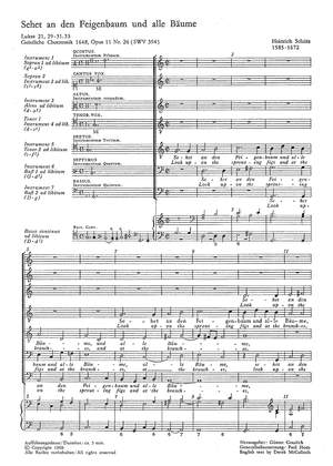 Schütz: Sehet an den Feigenbaum (SWV 394 (op. 11 no. 26); mixolydisch)