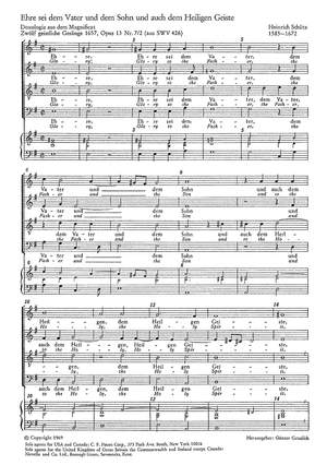 Schütz: Ehre sei dem Vater (SWV 426 no. 2 (op. 13 no. 7/2); e-Moll)