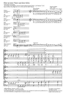 Schütz: Ehre sei dem Vater und dem Sohn (SWV 492 (Schluß); dMoll)