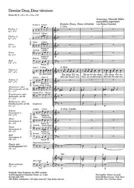 Schütz: Domine Deus, Deus virtutum (Gott unser Herrscher, Herr der Gewalten) (deest; dorisch)