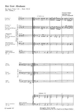 Schütz: Der Gott Abrahams (SWV Anh. 3; dorisch)