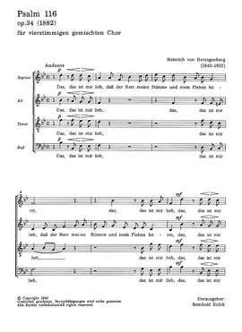 Herzogenberg: Psalm 116 (Op.34)