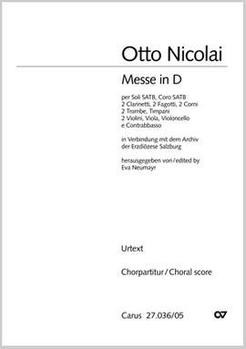Nicolai: Messe Nr. 1 in D (DDur)