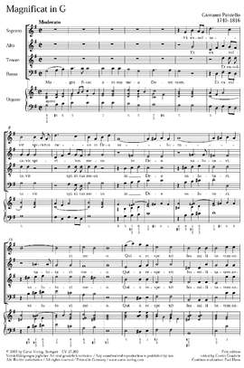 Paisiello: Magnificat in G (GDur)