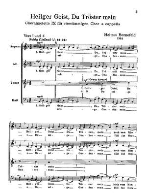 Bornefeld: Heilger Geist, du Tröster mein (BoWV 42)