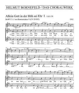 Bornefeld: Allein Gott in der Höh sei Ehr (BoWV 5 (daraus); GDur)