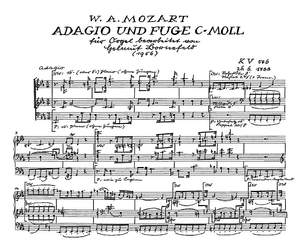 Mozart: Adagio und Fuge in c-Moll (KV 546; c-Moll): organ part