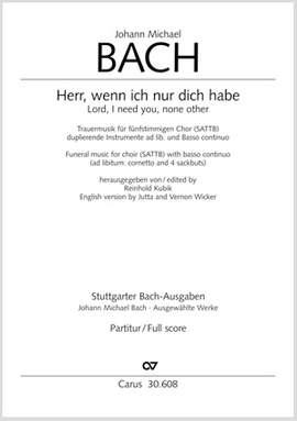 Bach, JM: Herr, wenn ich nur dich habe