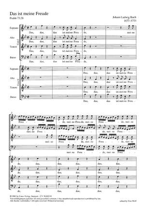 Bach, JL: Das ist meine Freude (BDur)