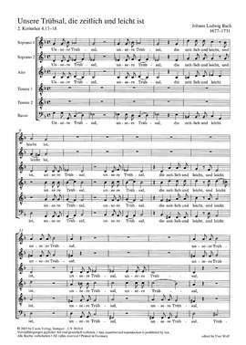Bach, JL: Unsere Trübsal, die zeitlich und leicht ist