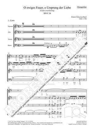 Bach, JS: O ewiges Feuer, o Ursprung der Liebe (BWV 34; DDur)
