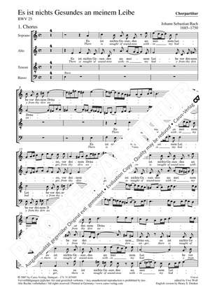 Bach, JS: Es ist nichts Gesundes an meinem Leibe (BWV 25)