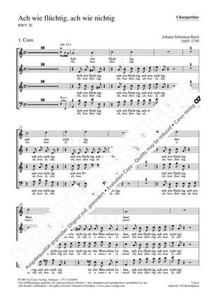 Bach, JS: Ach wie flüchtig, ach wie nichtig (BWV 26)